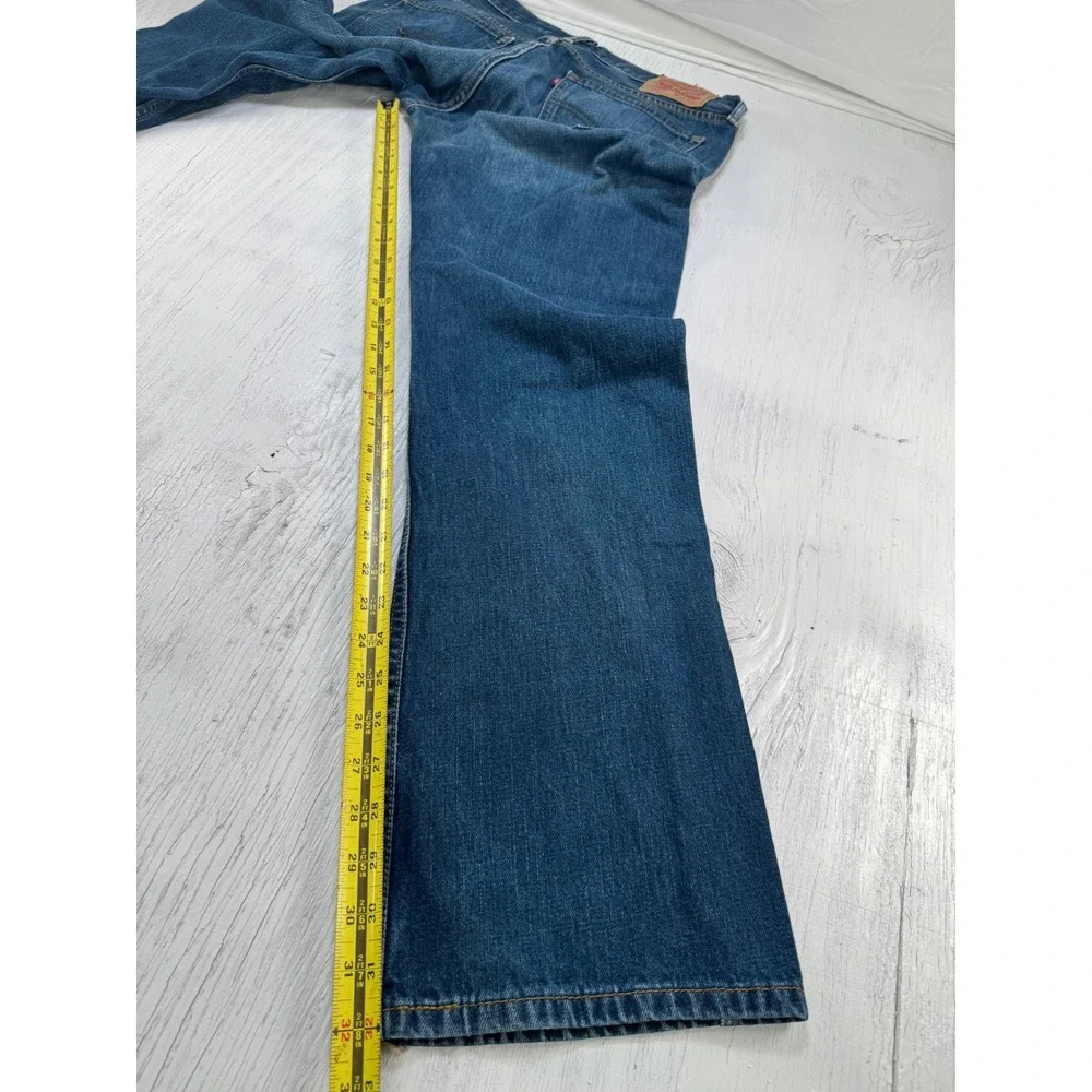 Levis 527 Slim Bootcut Jeans Mens 34x32 Medium Wash Blue Denim 05527-4257